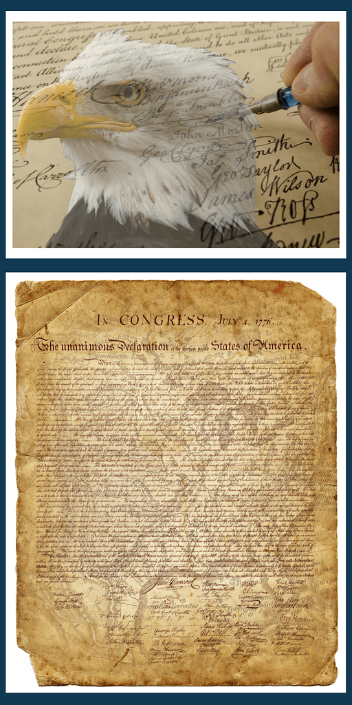 american eagle and declration of indep.